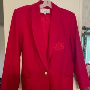 Cortland Red Wool Blazer Fully Lined Size 8